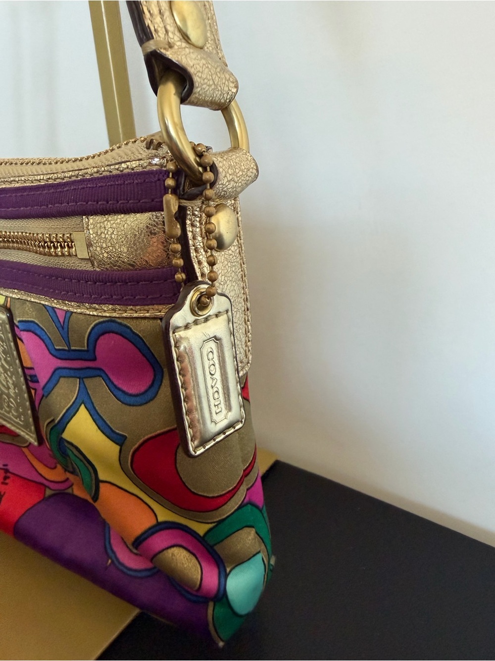 Coach Poppy Multicolor Graffiti Pop C Shoulder Crossbody Bag Y2K - Picture 5 of 14